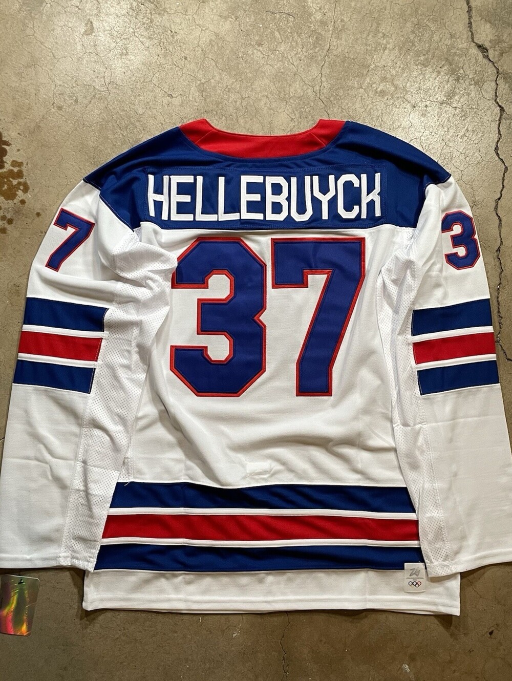 Connor Hellebuyck Team USA Olympics Hockey Stitched Jersey White L